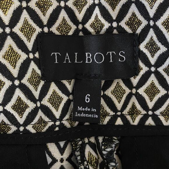 Talbots 2023 Slim Ankle Pants Medallion Jacquard Geometric Women's Size 6 - Picture 3 of 7